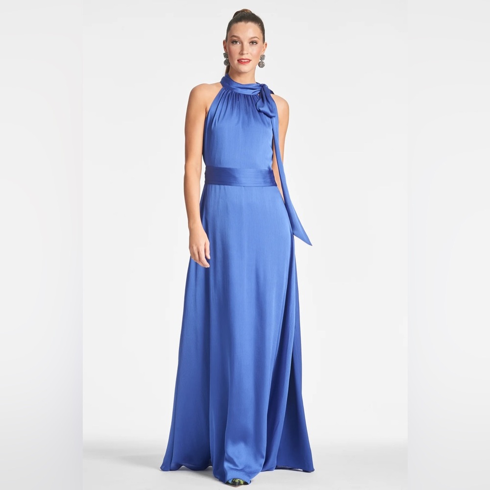 Sachin + Babi Royal Blue Halter Maxi Dress